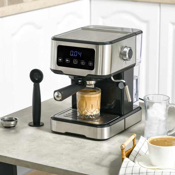 15-Bar Espresso & Cappuccino Machine with Milk Frother - Perfect for Espresso, Latte & Cappuccino - Gadfever