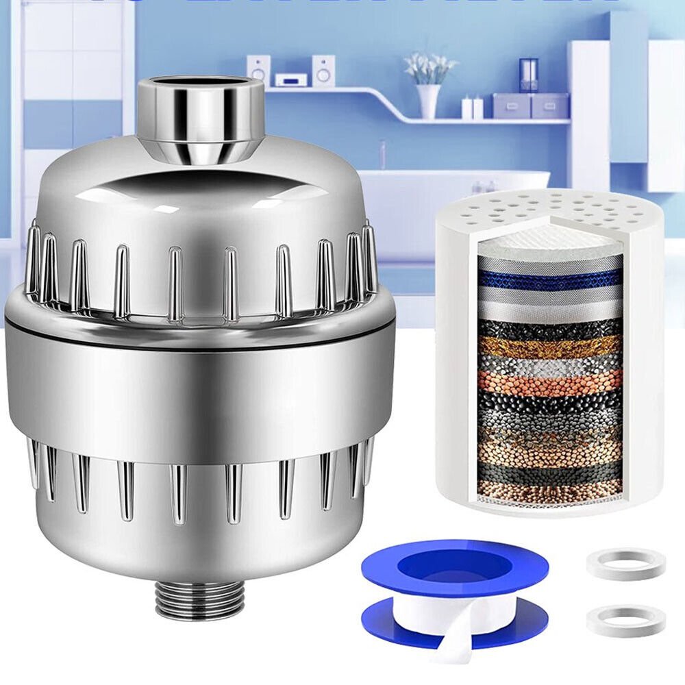 15 Stage Shower Head Water Filter and Purifier with Filter Gadfever