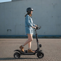 Fast Pro Dual 3000W Electric Scooter Max Speed 52 MPH with 11 inches A/T Tires & Removable Seat