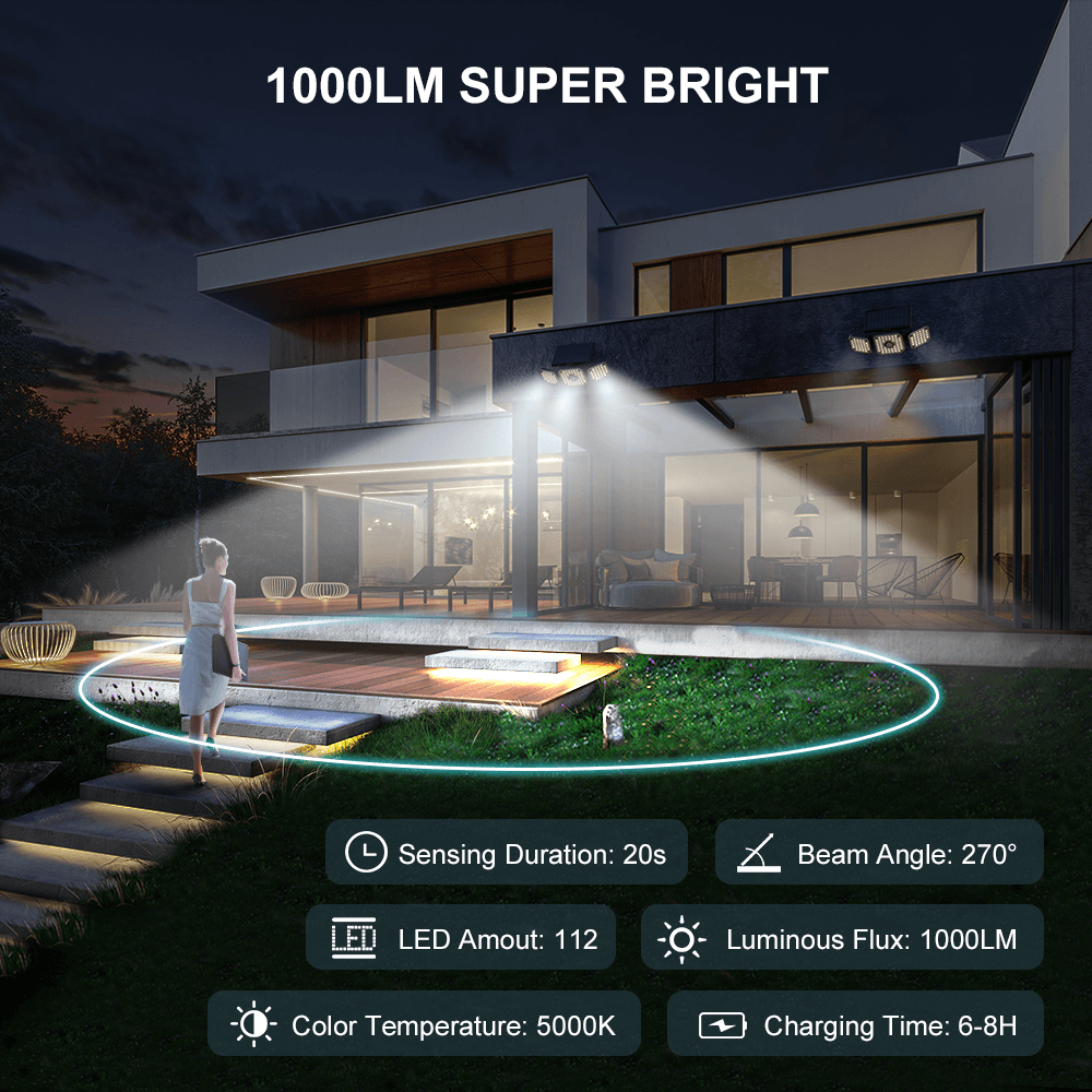 wireless motion sensor light outdoor solar powered