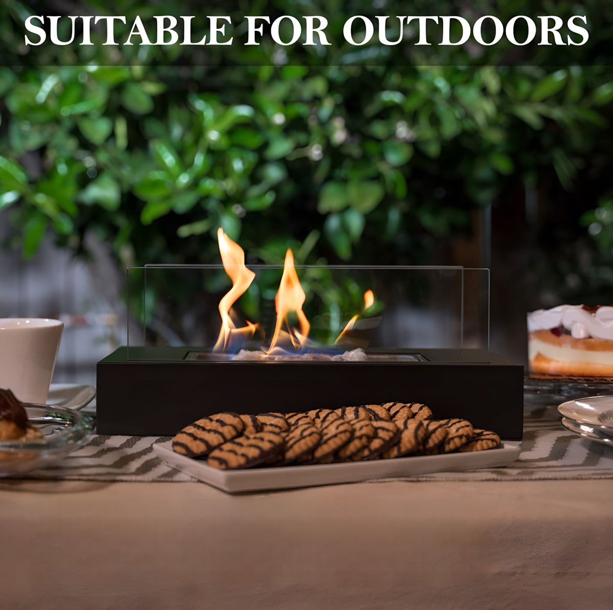 Premium Tabletop Fire pit Indoor/Outdoor with Smores Maker Kit Gadfever