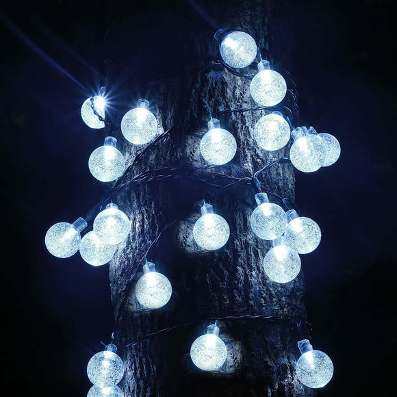 23ft String Lights 50 LED Solar Bulbs Outdoor Indoor Garden Party - Gadfever