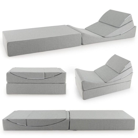 4-in-1 Folding Sofa Bed with Versatile Comfort - Gadfever