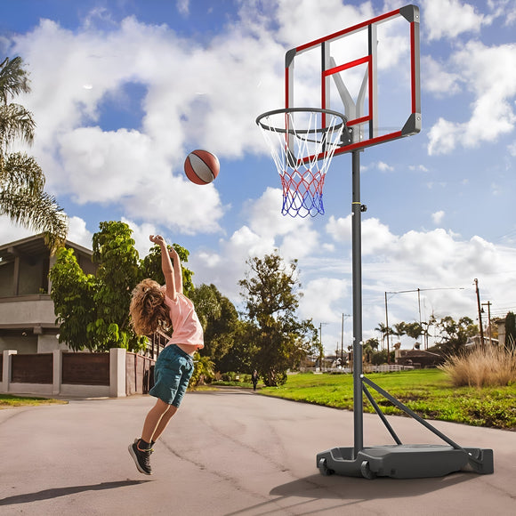 4.4-10FT Portable Adjustable Basketball Hoop - Outdoor and Indoor Basketball Stand for Kids and Adults - Gadfever