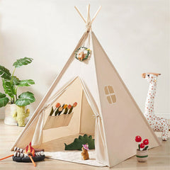 5ft Kids Teepee Play Tent, Boys & Girls Indoor/Outdoor Playhouse With Window