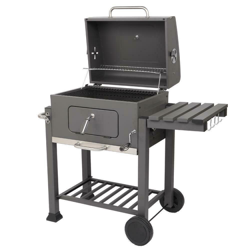 Deluxe Outdoor Charcoal BBQ Grill w/ Wheels – Gadfever