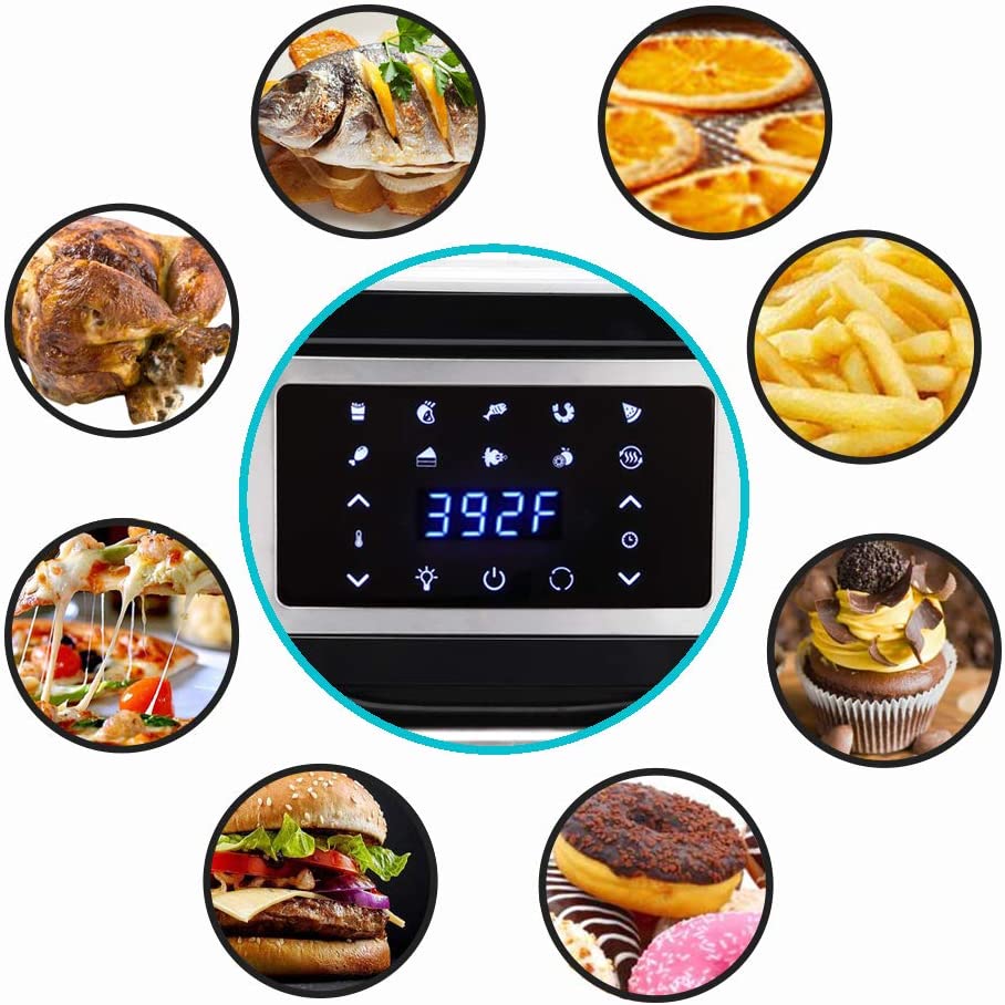 Large Air Fryer 16.91 Quart, 1800W Electric Air Fryer w/ 8 cooking