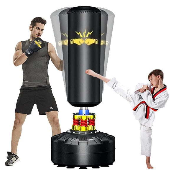 Freestanding Punching Bag 70'' with Suction Cup Base - Heavy Boxing and Kickboxing Bag for Home and Office - Gadfever