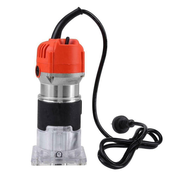 Heavy Duty 1/4'' Electric Hand Trimmer Wood Palm Router With 30000 RPM for DIY Projects - Gadfever