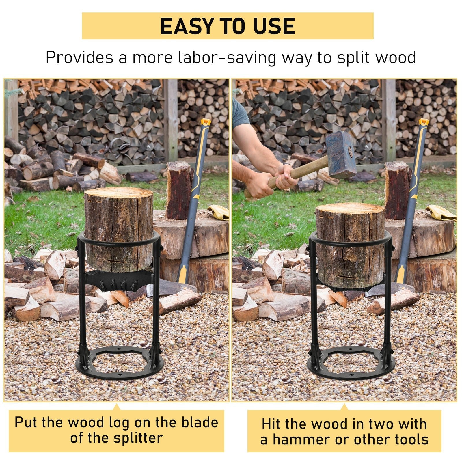 Heavy Duty Kindling Firewood Splitter Kindling Cracker Cutting – Gadfever