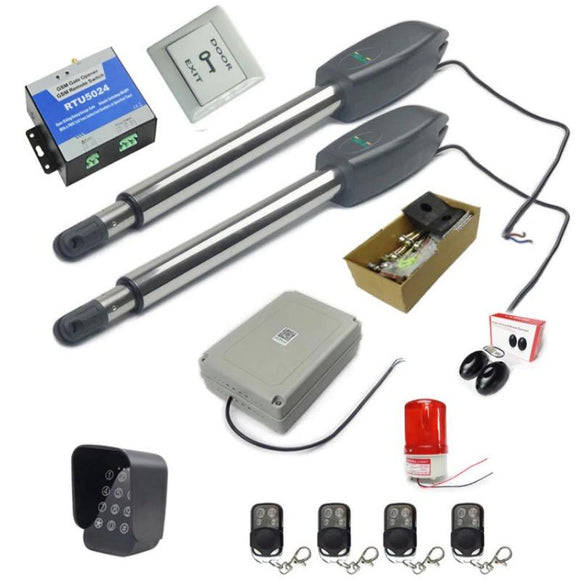 Linear Actuator Automatic Dual Swing Gate Opener w/ Extra Remotes - Gadfever