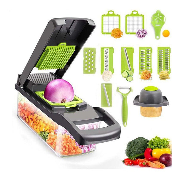 Multi-Functional 14-in-1 Vegetable And Fruit Kitchen Food Chopper - Gadfever