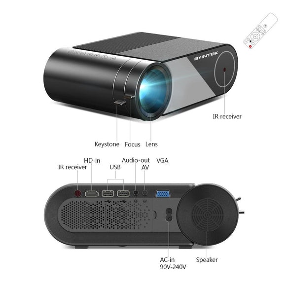 Portable Mini Projector 1080P 3D 4K Cinema - Gadfever