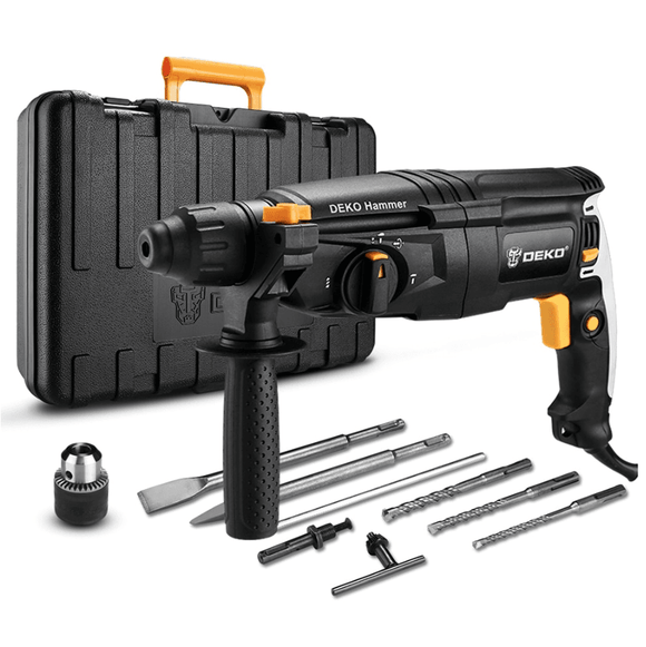 Rotary Hammer Impact Power Drill for Woodworking with 220V Power and 4 Functions - Gadfever